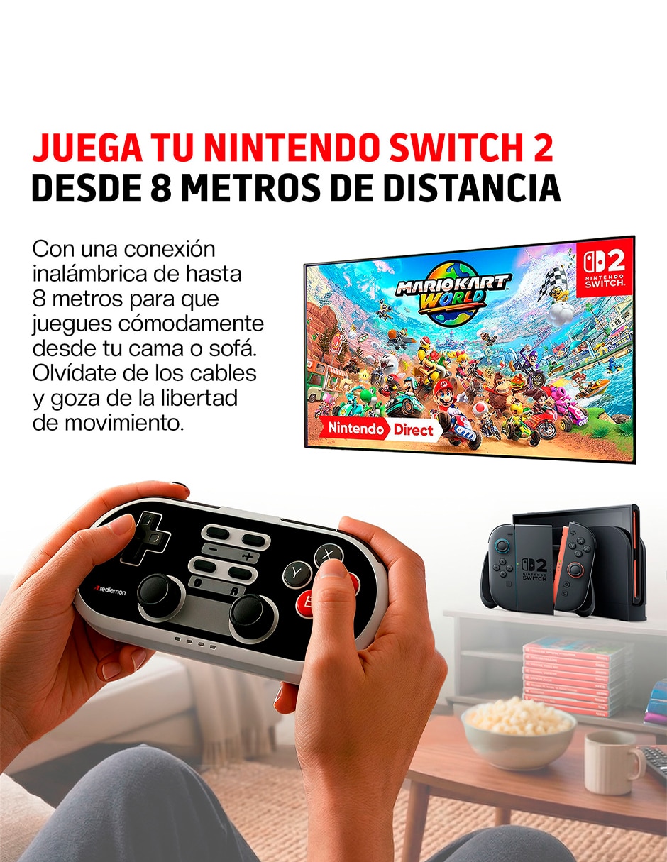 Control Redlemon inalámbrica multiplataforma edición limitada retro
