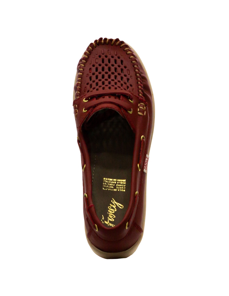 Mocasín Fancy de piel para mujer