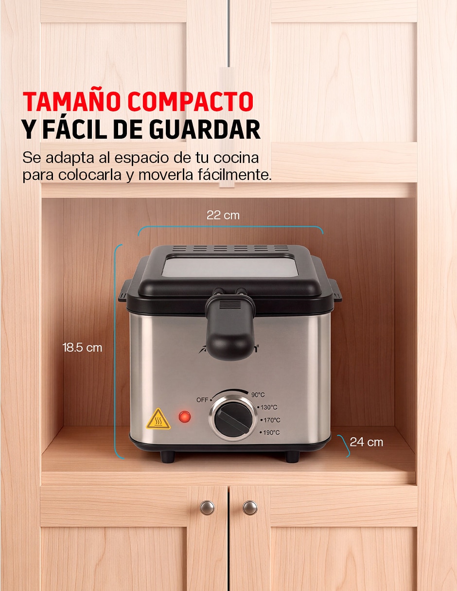 Freidora de aceite redlemon 1.5 l elétrico
