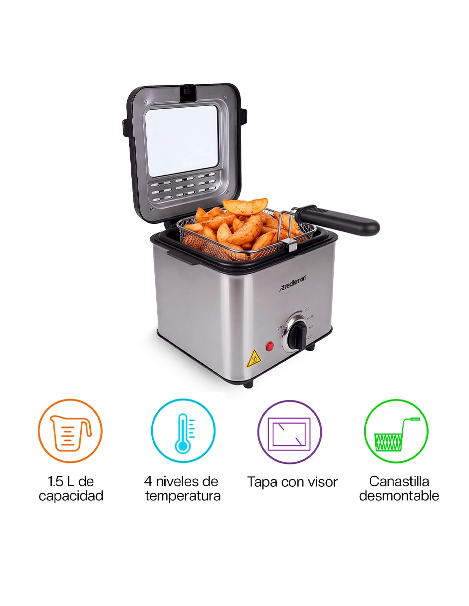 Freidora de aceite redlemon 1.5 l elétrico