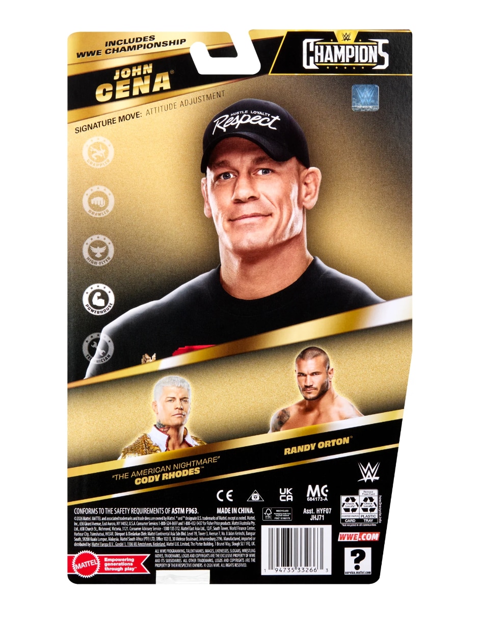 Figura de colección articulada Wwe John Cena Mattel
