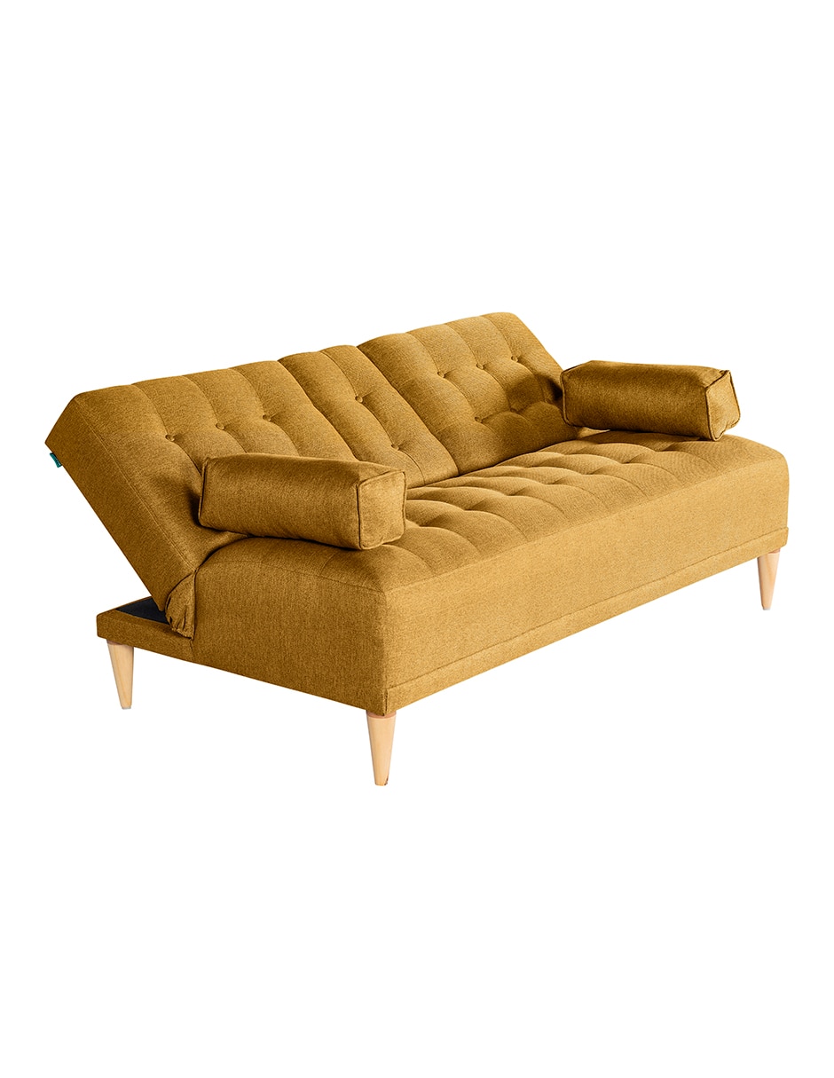 Sofá cama armable Queen con Memory Foam de lino 6