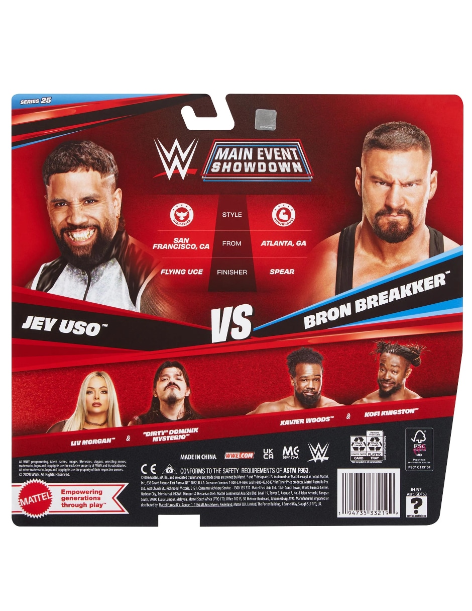 Set de figura de colección articuladas wwe collectors Mattel reflectante
