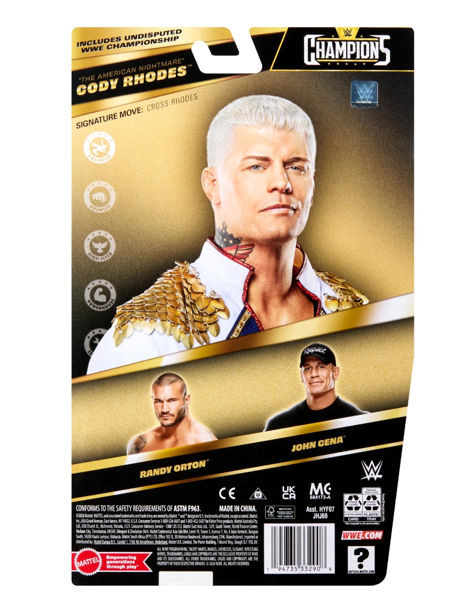 Figura de colección articulada Wwe Cody ultimate Mattel