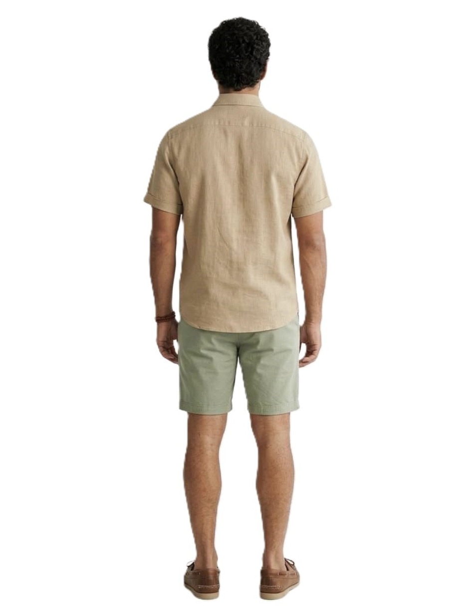 Camisa casual de algodón manga corta para hombre 3