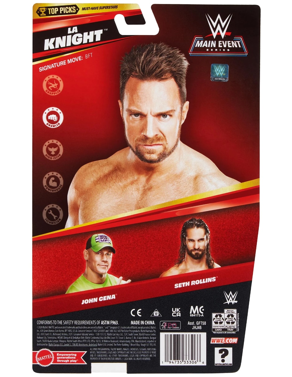 Figura de colección articulada Wwe La Knight collectors Mattel