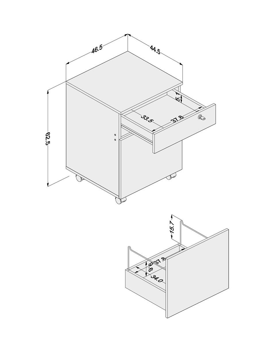 Archivero de MDF Loomber Lages