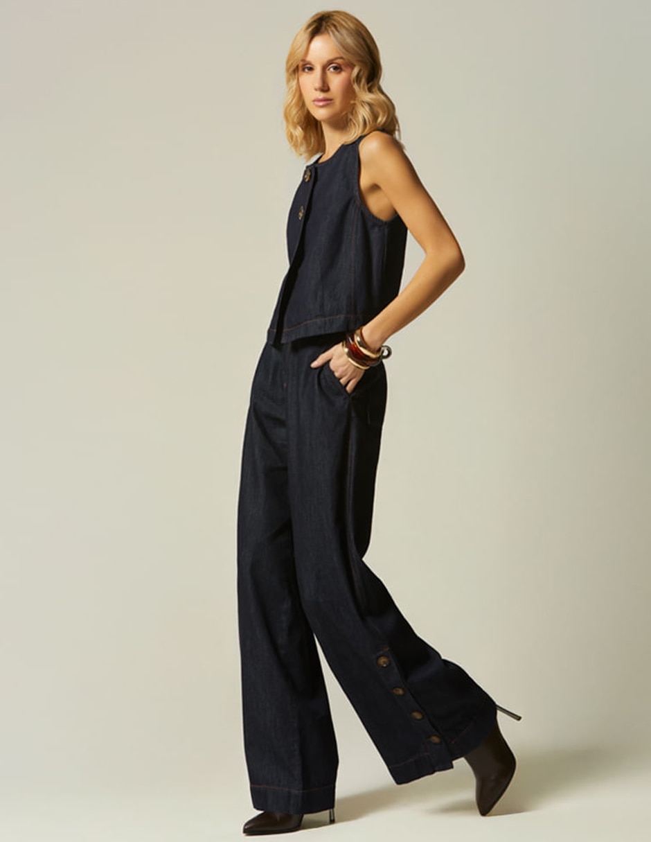 Jeans palazzo Studio F para mujer