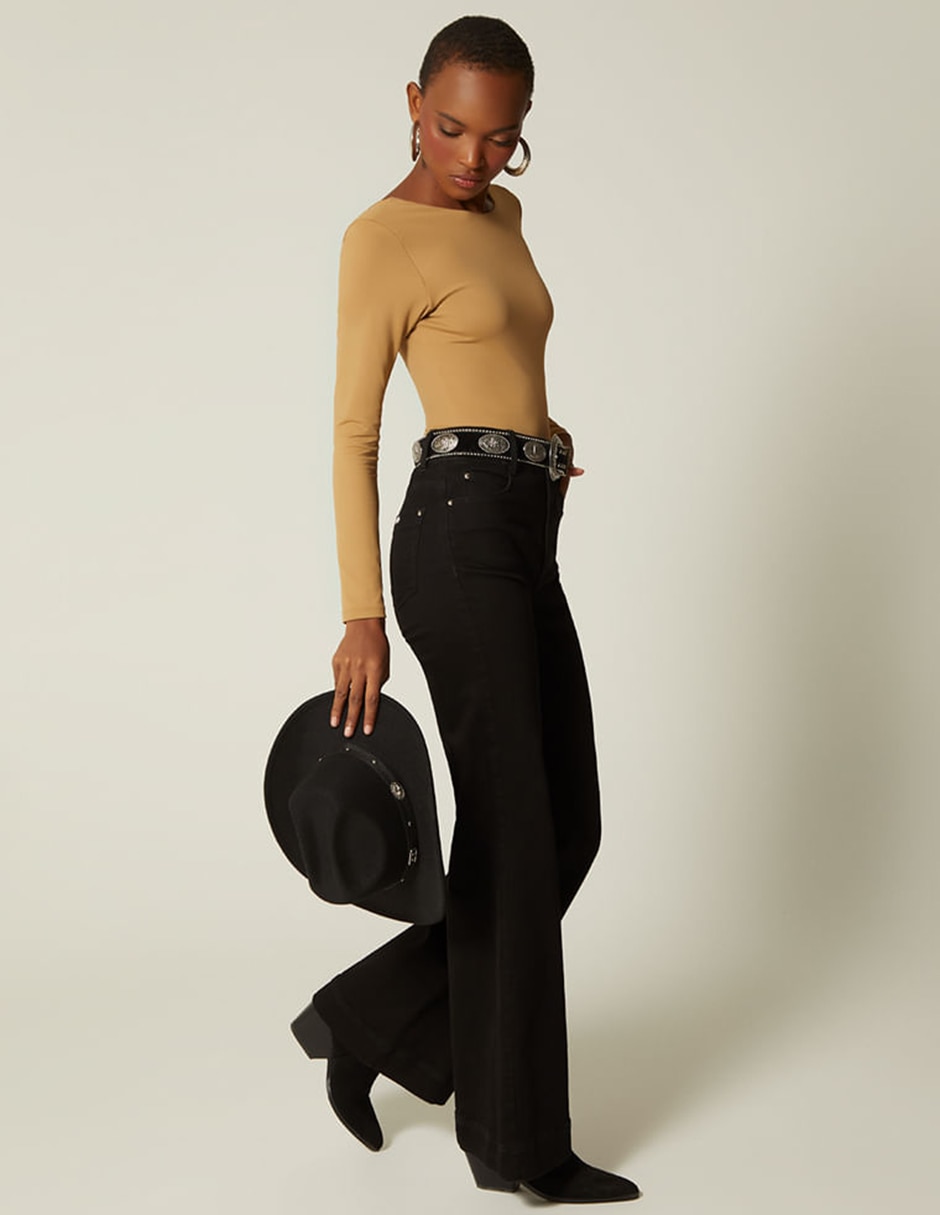Jeans acampanado Studio F para mujer