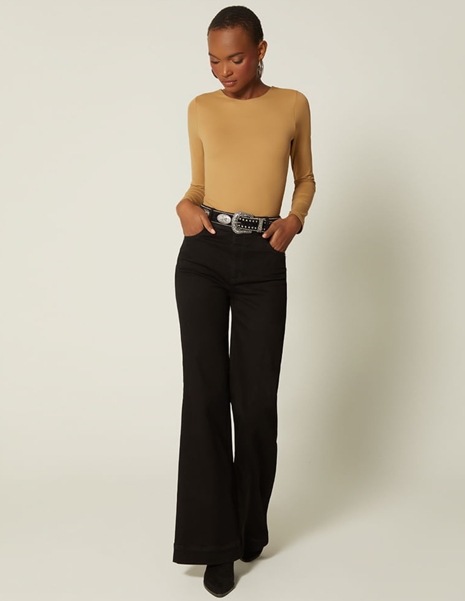 Jeans acampanado Studio F para mujer