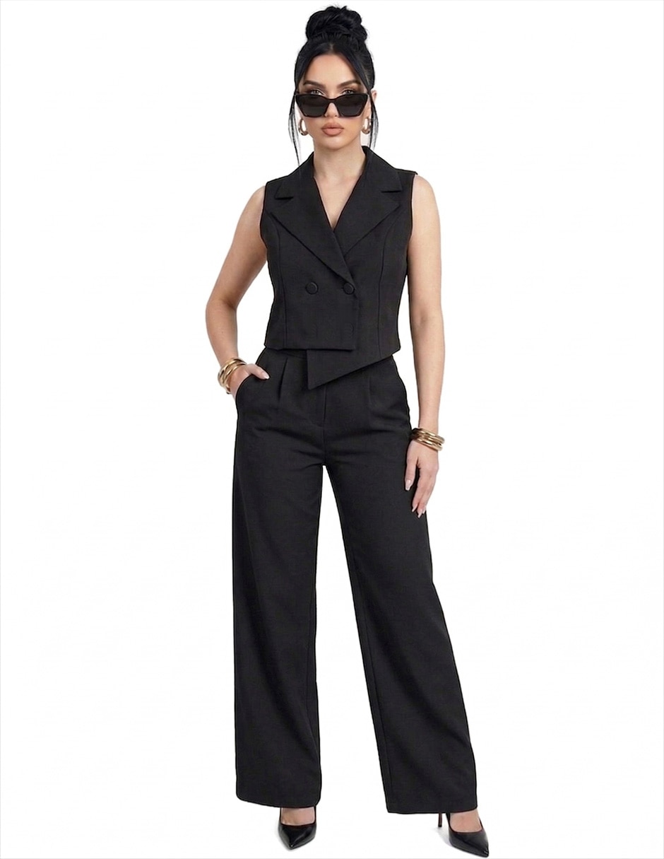 Conjunto business casual Forever Ch de algodón para mujer