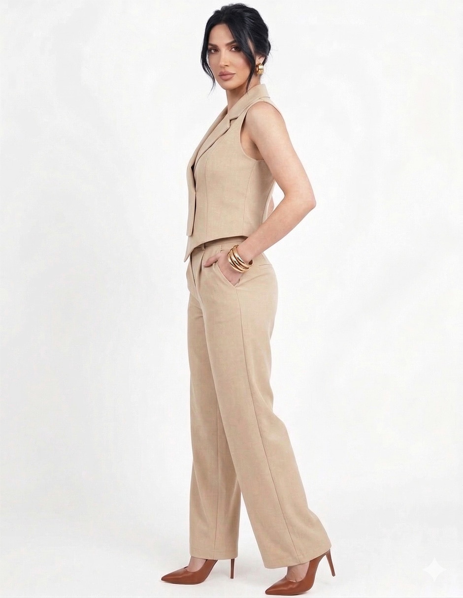 Conjunto business casual Forever Ch de algodón para mujer