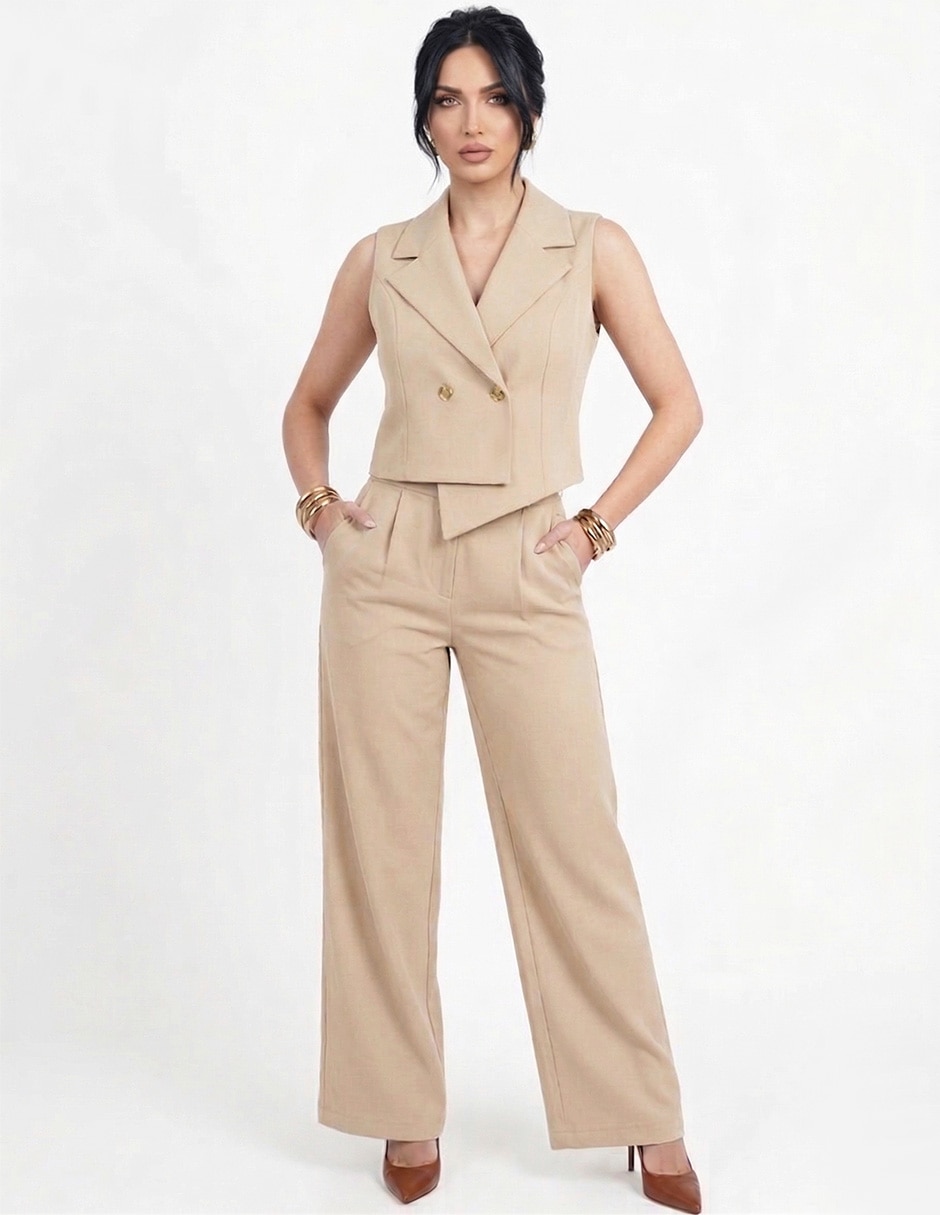 Conjunto business casual Forever Ch de algodón para mujer