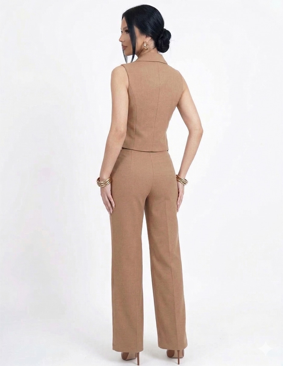 Conjunto business casual de algodón para mujer 4