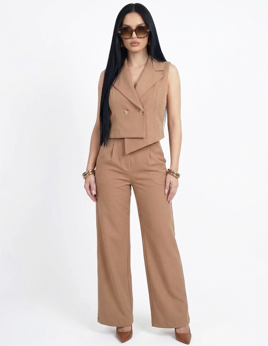 Conjunto business casual de algodón para mujer 1
