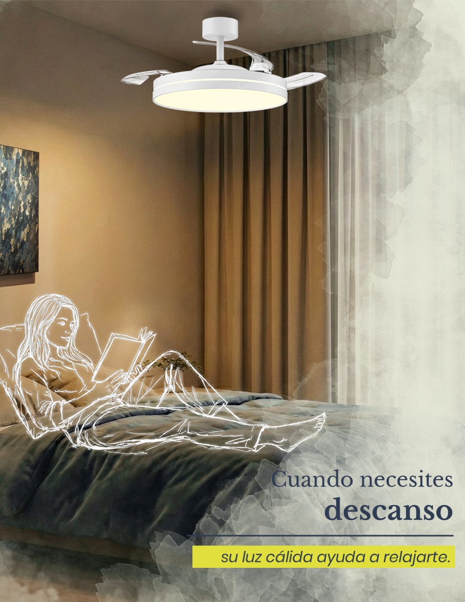Ventilador de techo con control remoto 6 velocidades 5