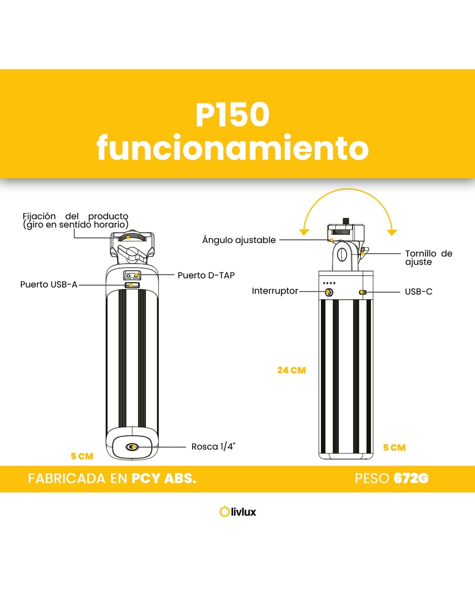 Batería recargable de repuesto 25000 mAh P50 9