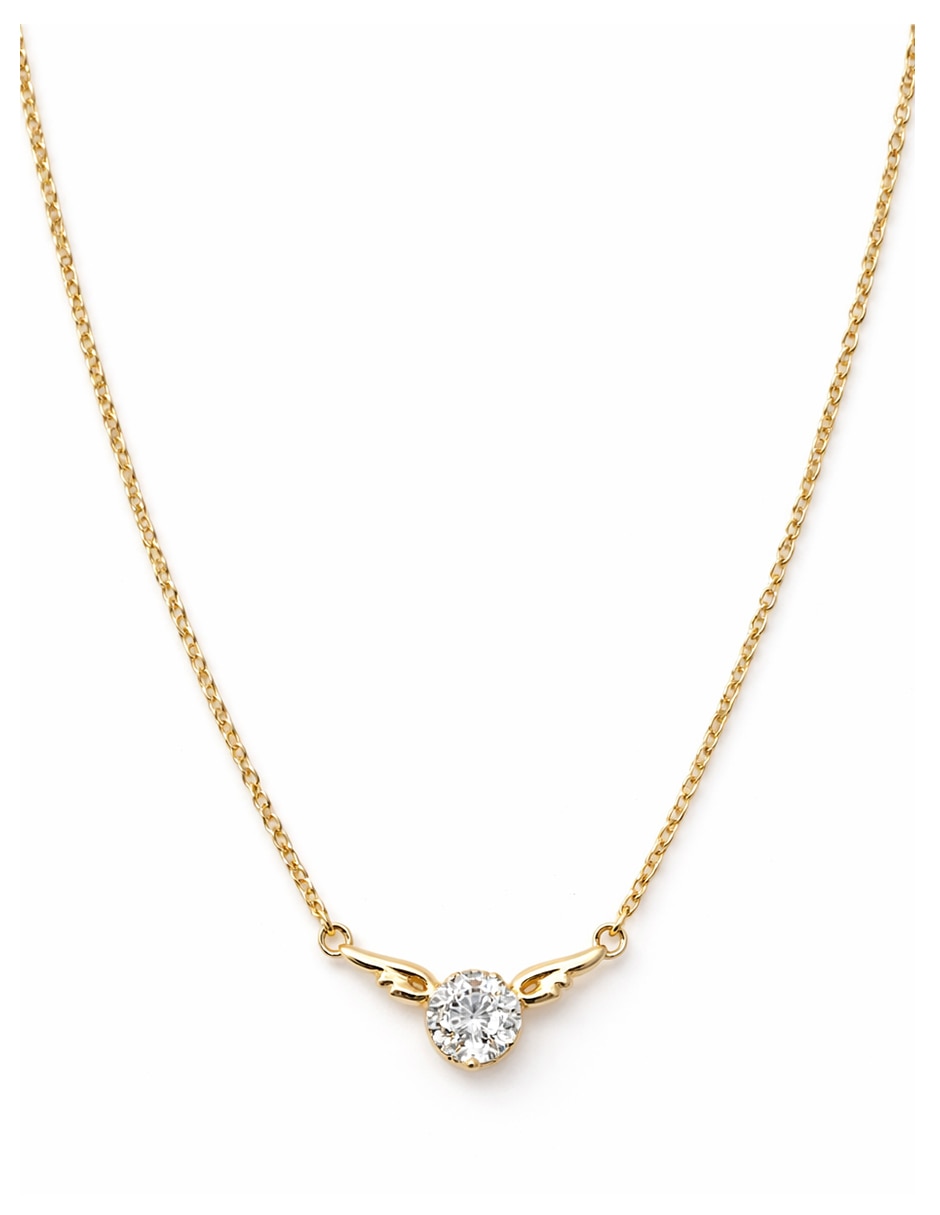Collar con dije de alas de oro laminado 18 K