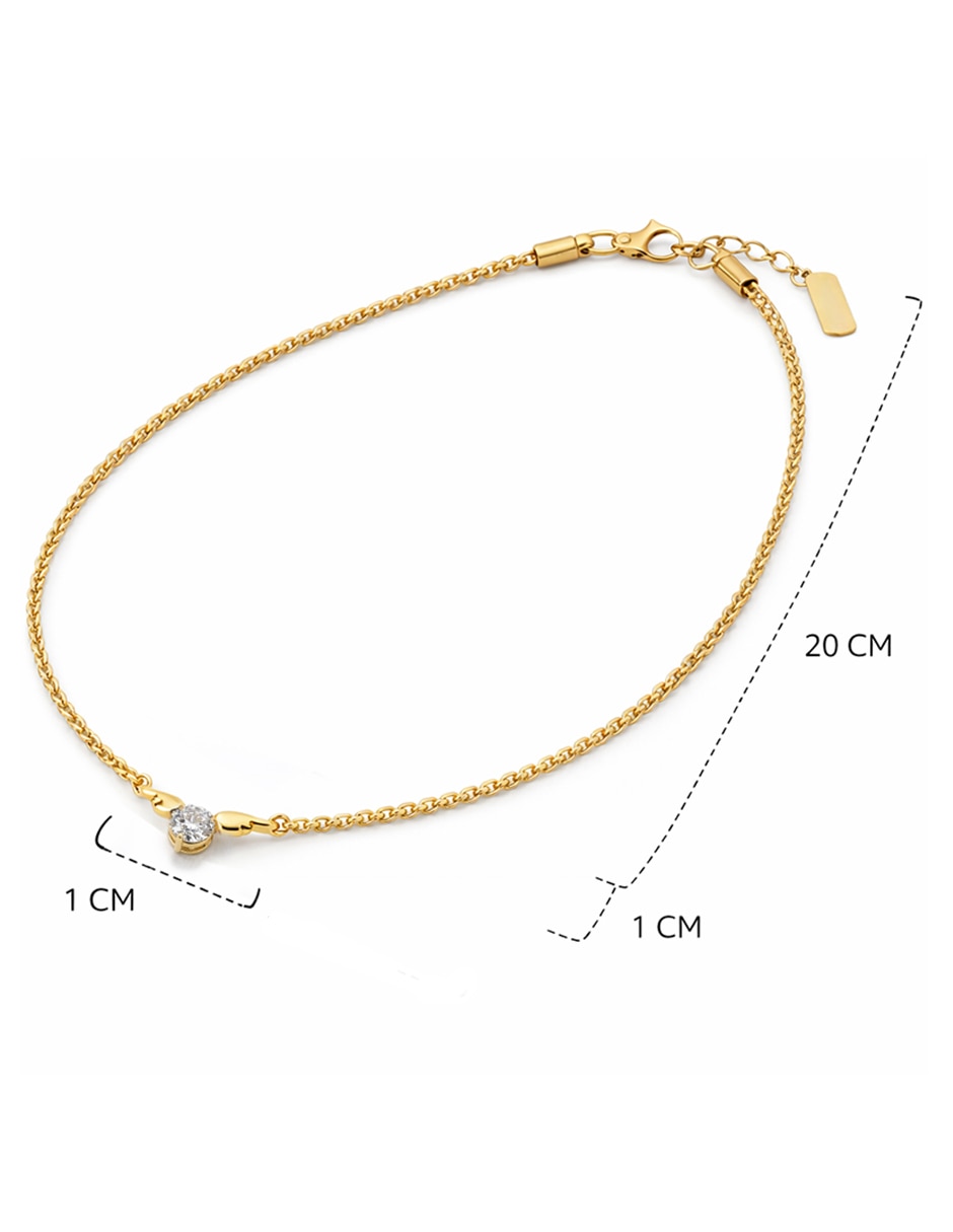 Collar con dije de alas Moon & Self de oro laminado 18 K