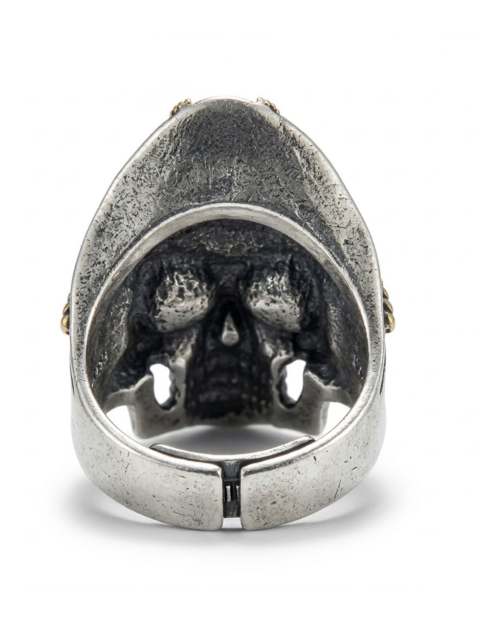 Anillo de calavera pulido 3