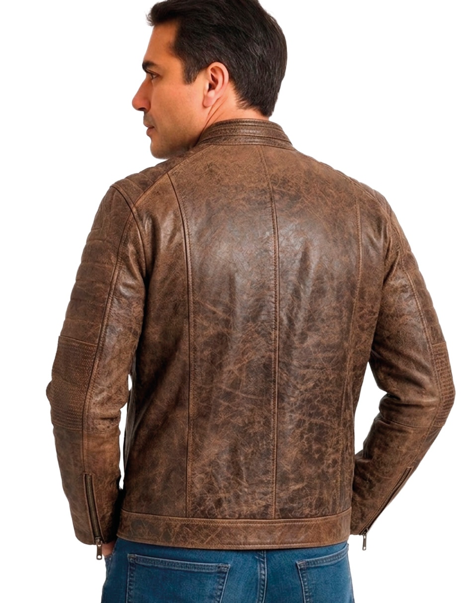 Chamarra Casual LASTWOLF No de Piel Texturizado para hombre