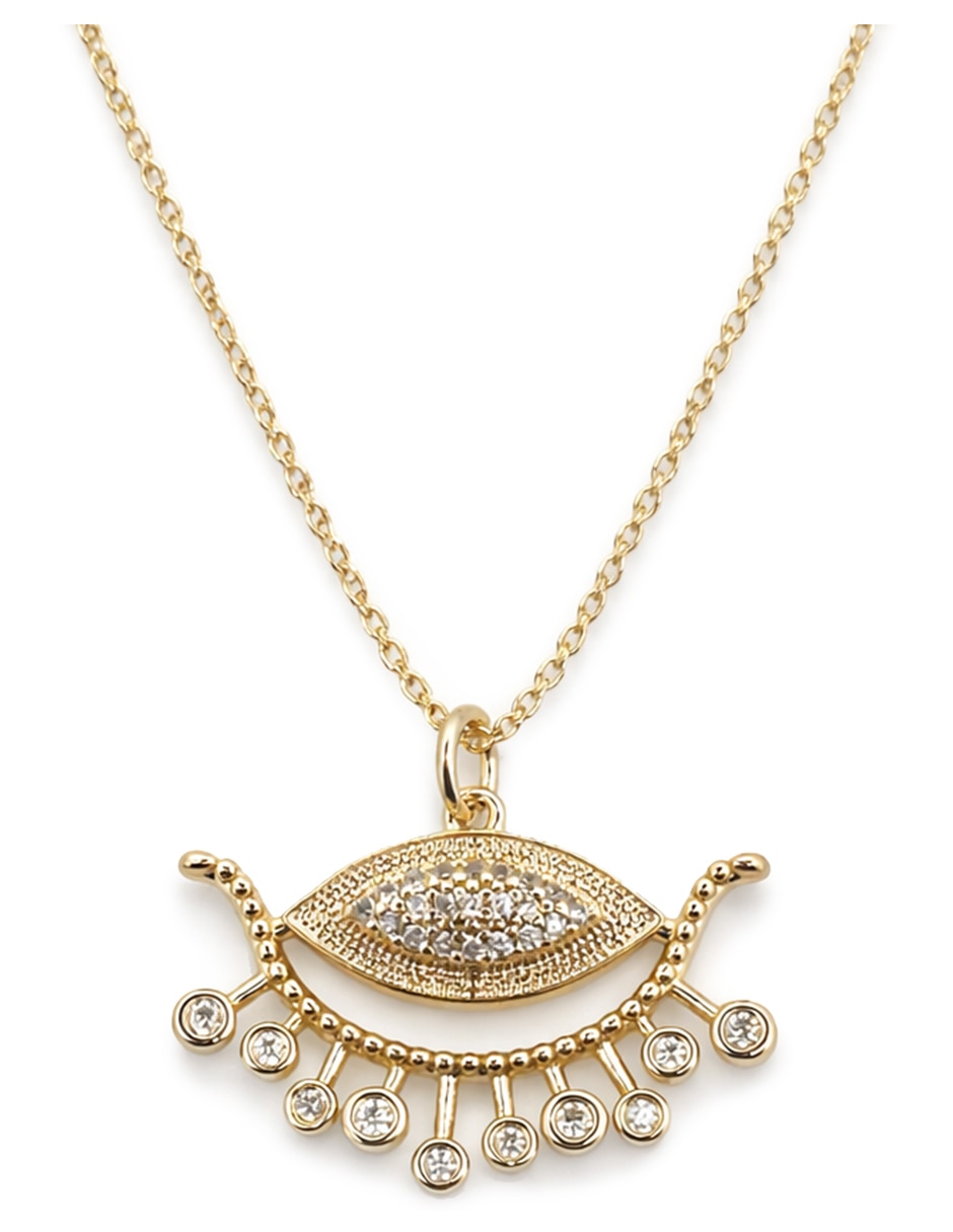 MOON & SELF Collar con dije Ojo Turco Moon & Self de Oro laminado 18 K