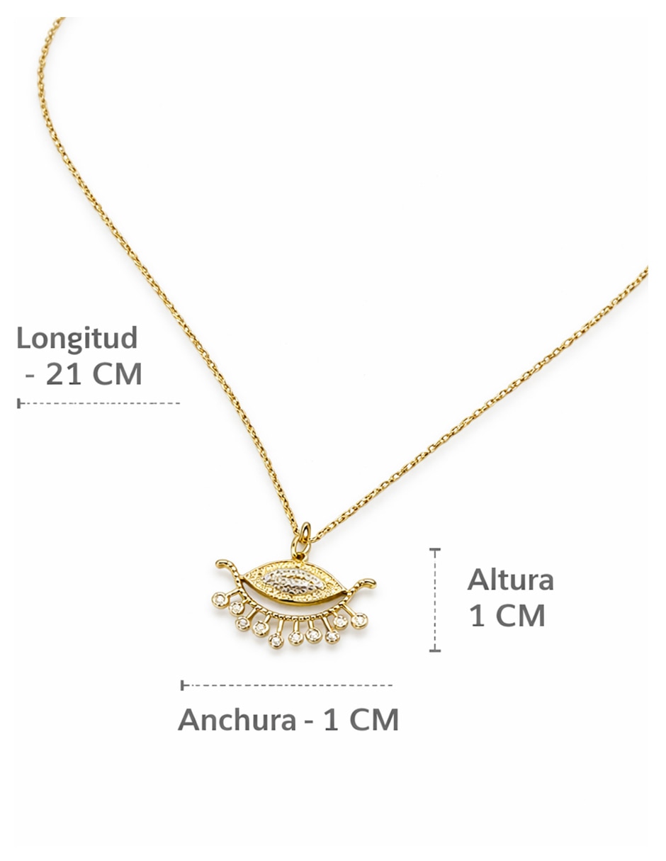 Collar con dije Ojo Turco de Oro laminado 18 K 6