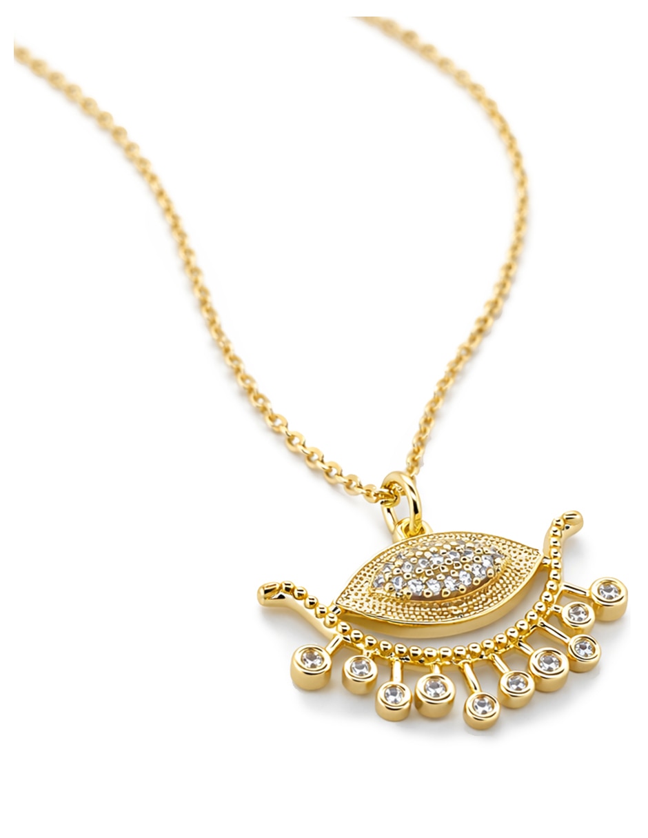 Collar con dije Ojo Turco de Oro laminado 18 K 2