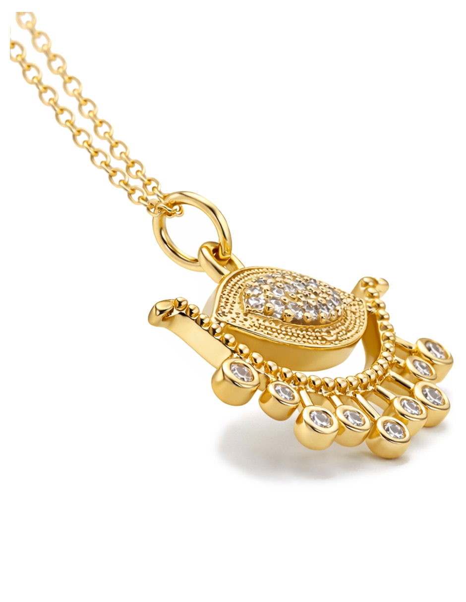 Collar con dije Ojo Turco de Oro laminado 18 K 4