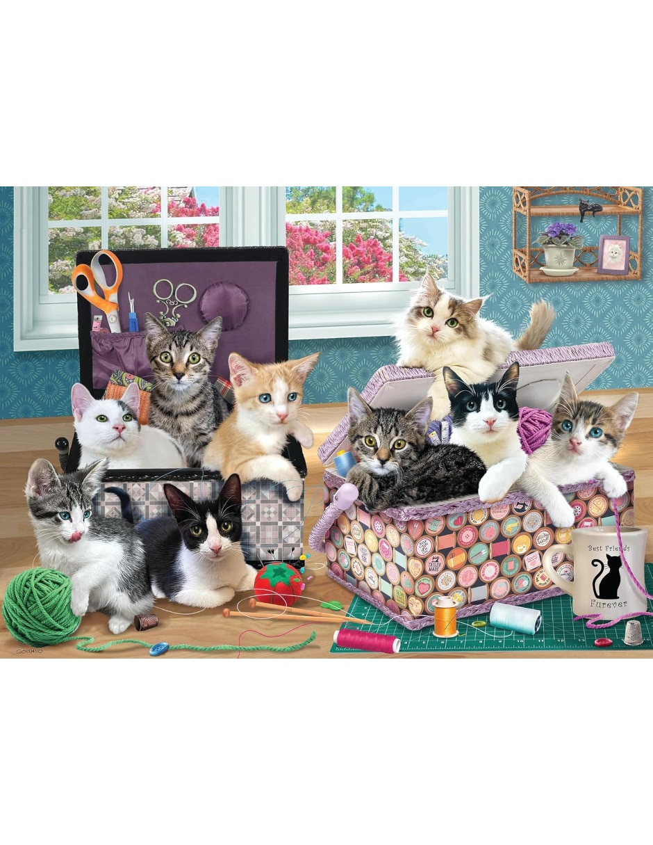 Rompecabezas Gatitos artesanos Cobble Hill 500 piezas