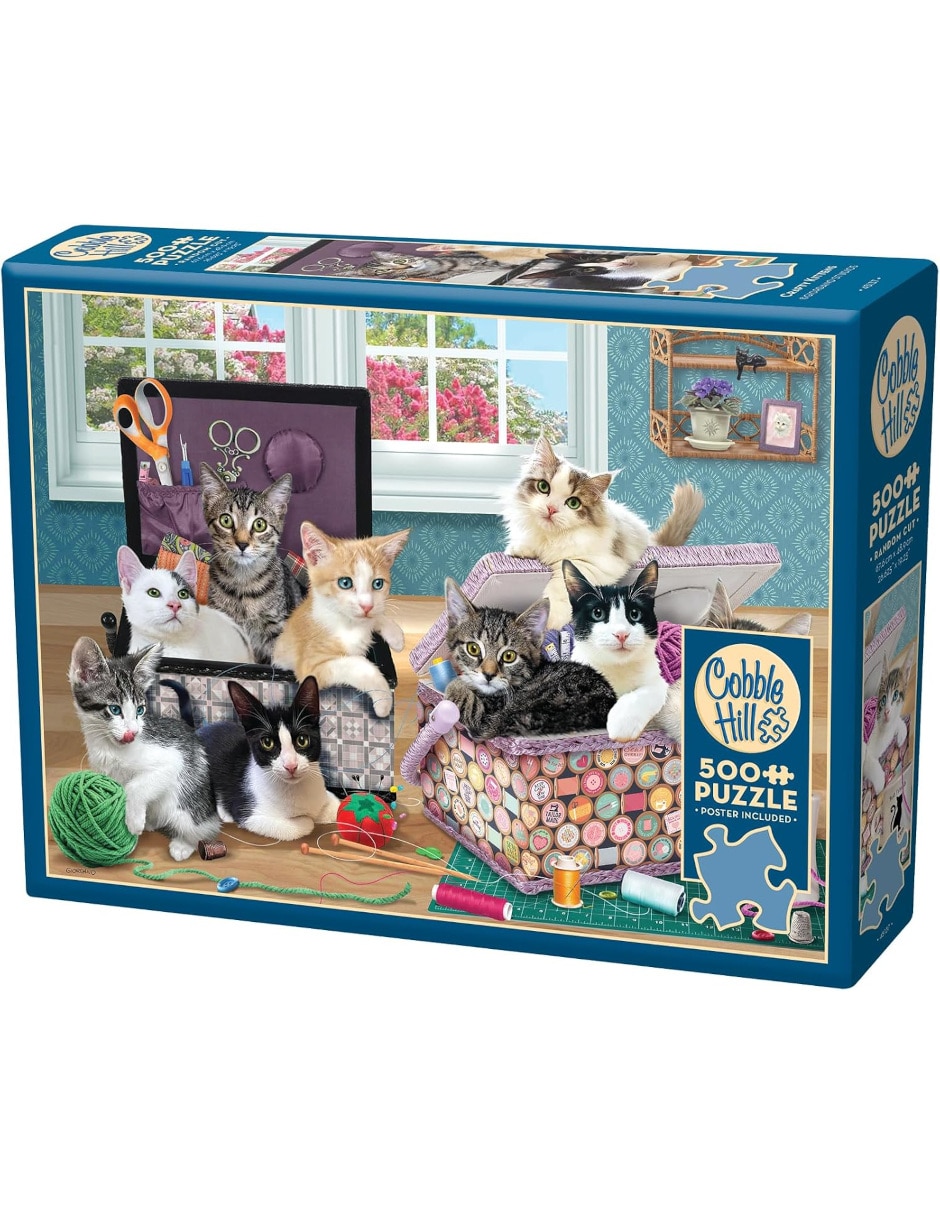 Rompecabezas Gatitos artesanos Cobble Hill 500 piezas