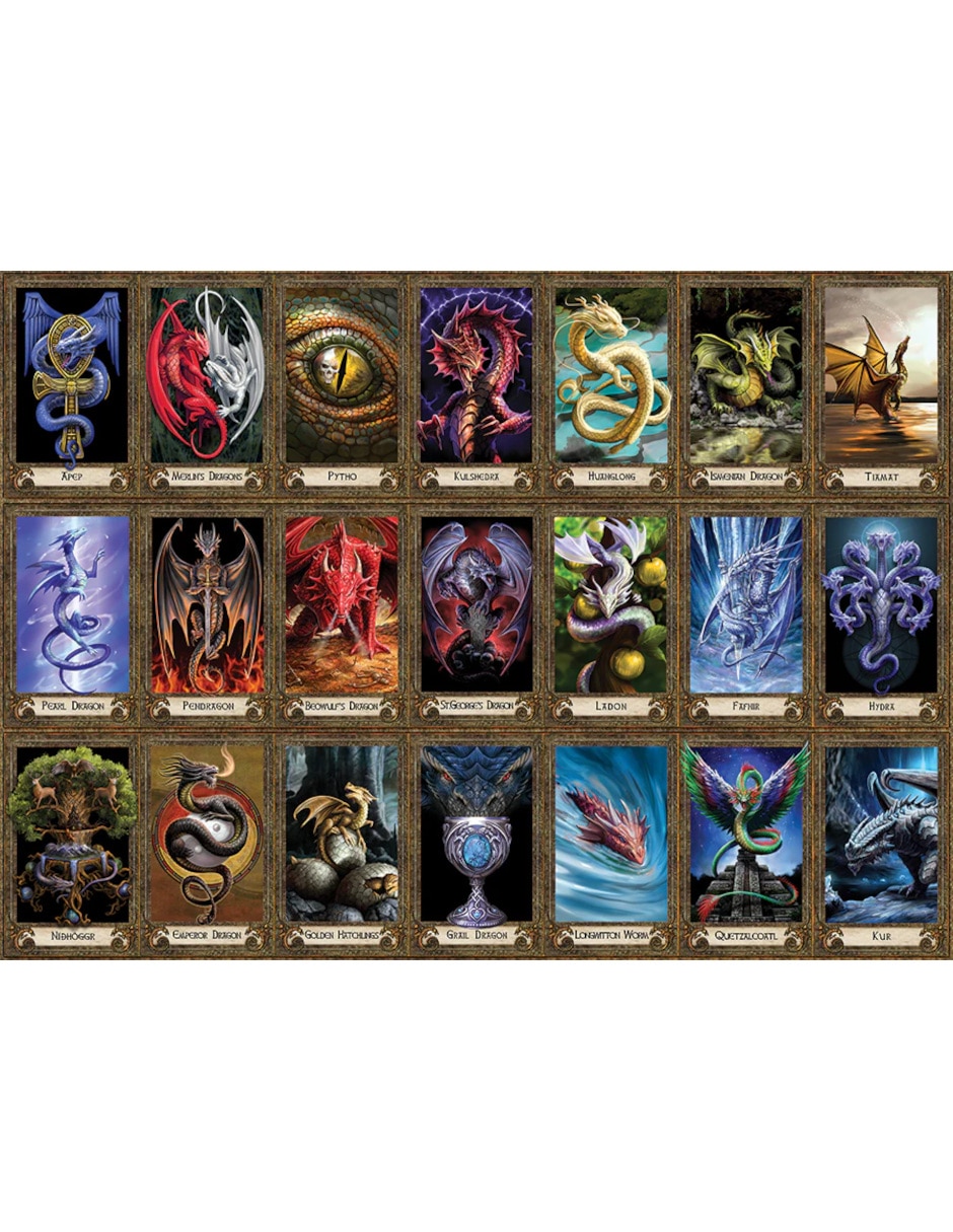 Rompecabezas Dragones Oráculo del Dragón Anne Stokes Cobble Hill 1000 piezas