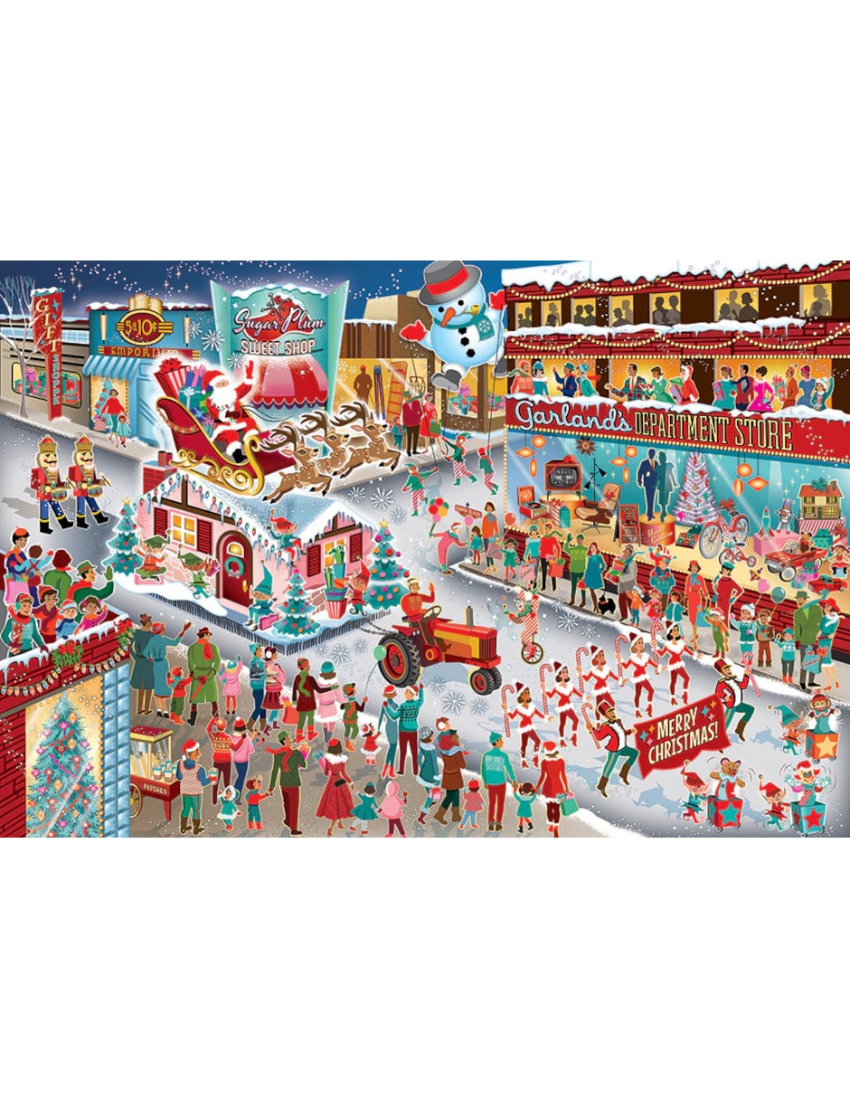 Rompecabezas Artistas Modernos Desfile de Papá Noel Cobble Hill 2000 piezas