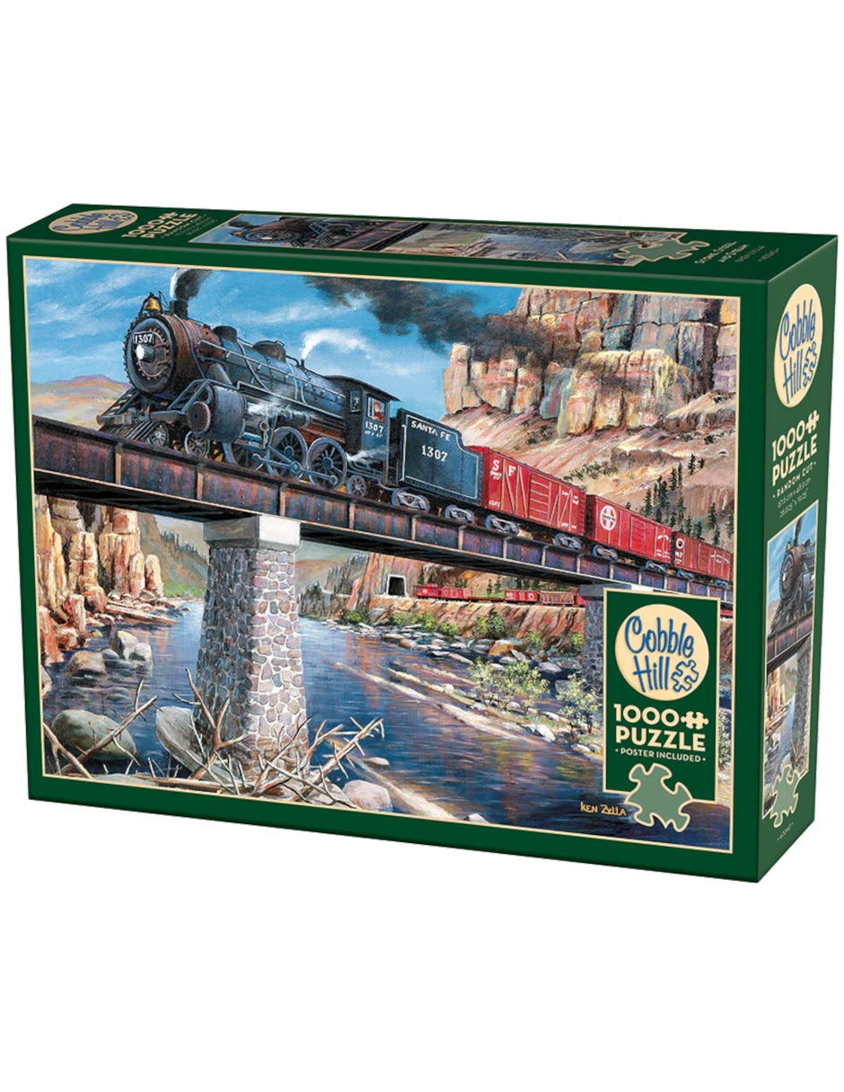 Rompecabezas Locomotora de Vapor Piedra acero y vapor Cobble Hill 1000 piezas