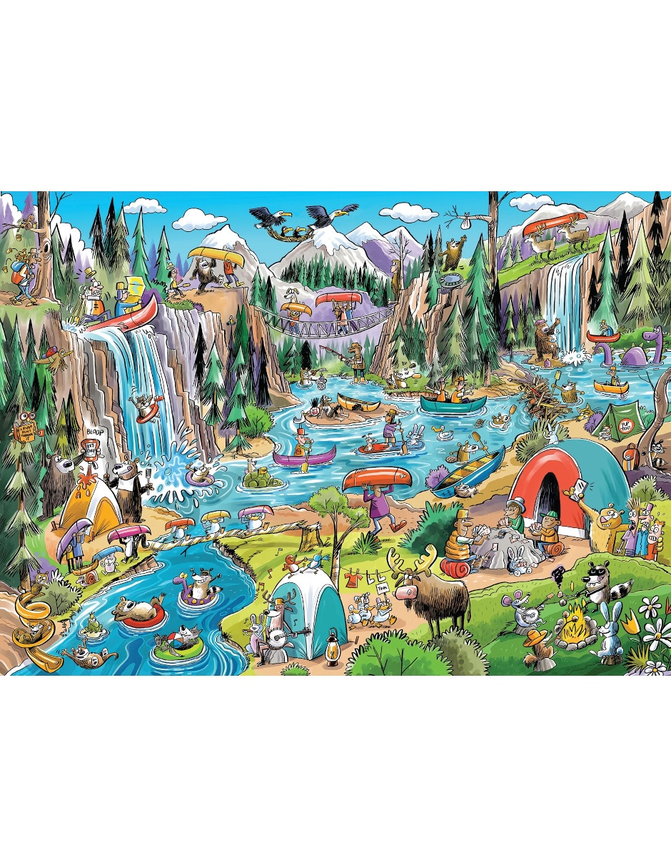 Rompecabezas Artistas Modernos Doodletown: Portage Pandemonium Cobble Hill 1000 piezas