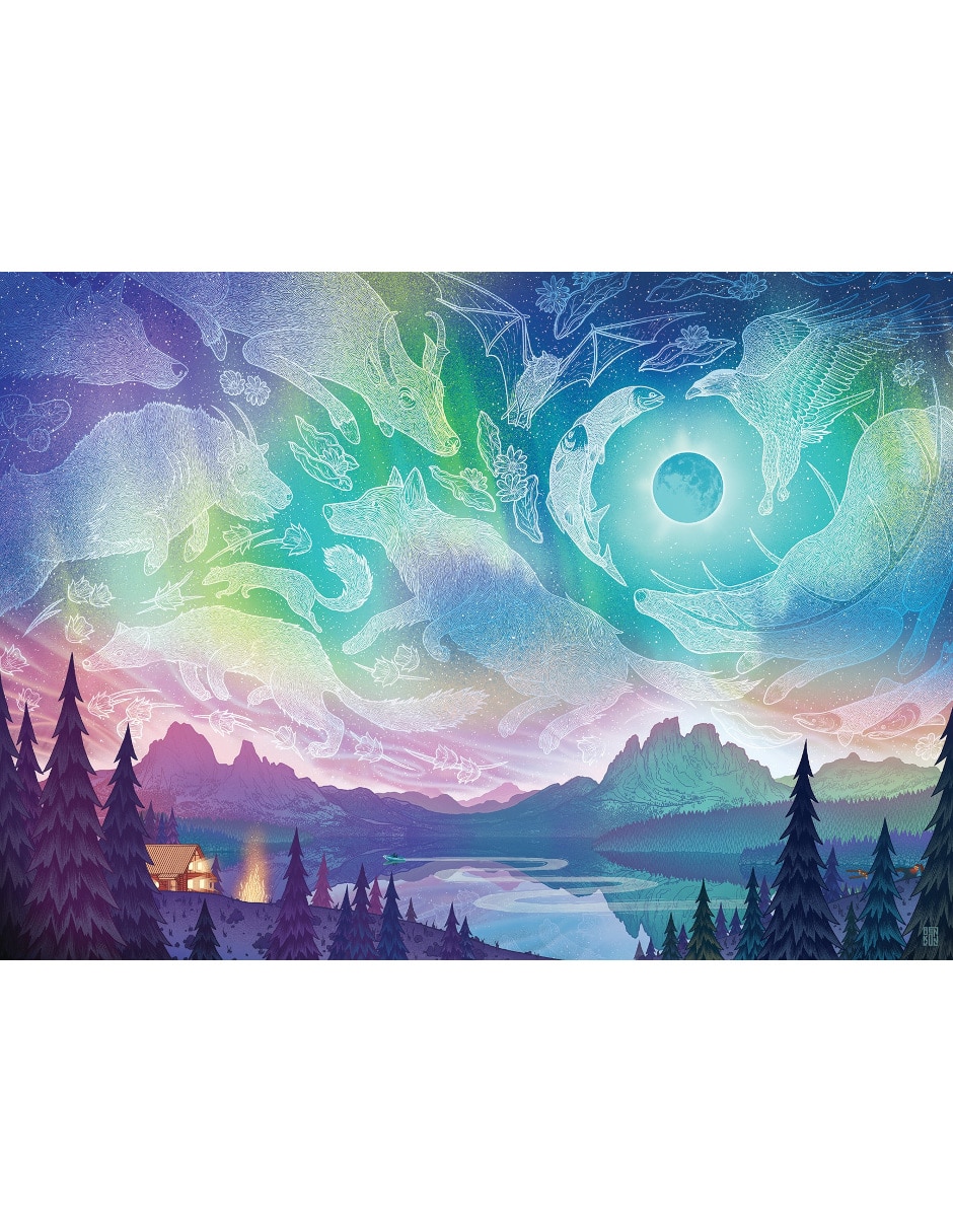 Rompecabezas Aurora Boreal Cobble Hill 1000 piezas