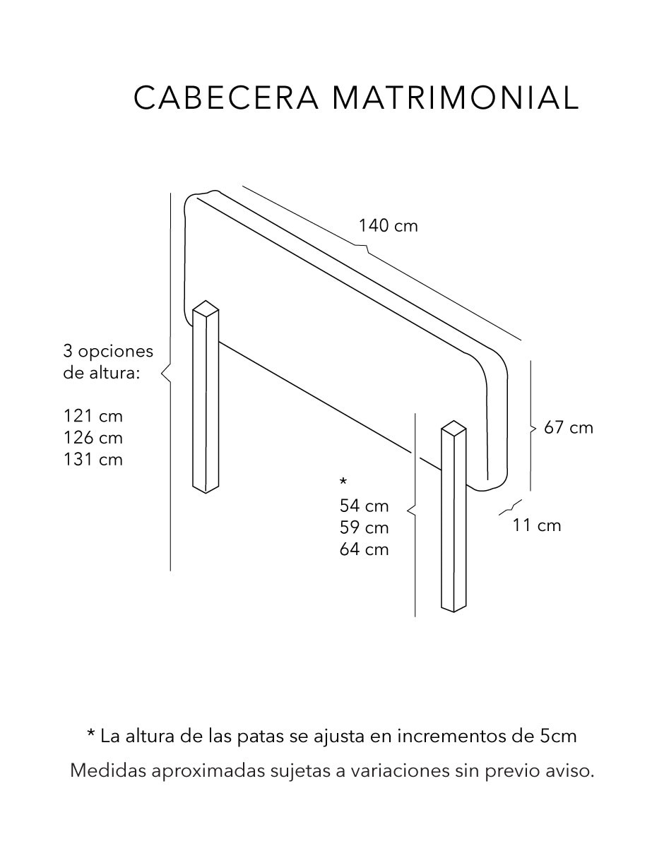 Cabecera armable Sigma Dicasa de madera