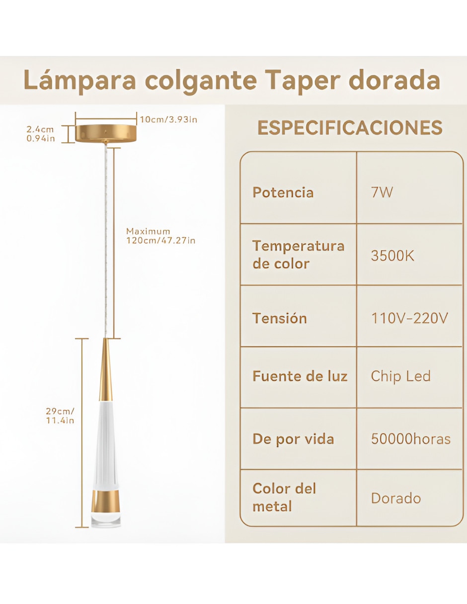 Lampara colgante Led Xtellar 3 piezas