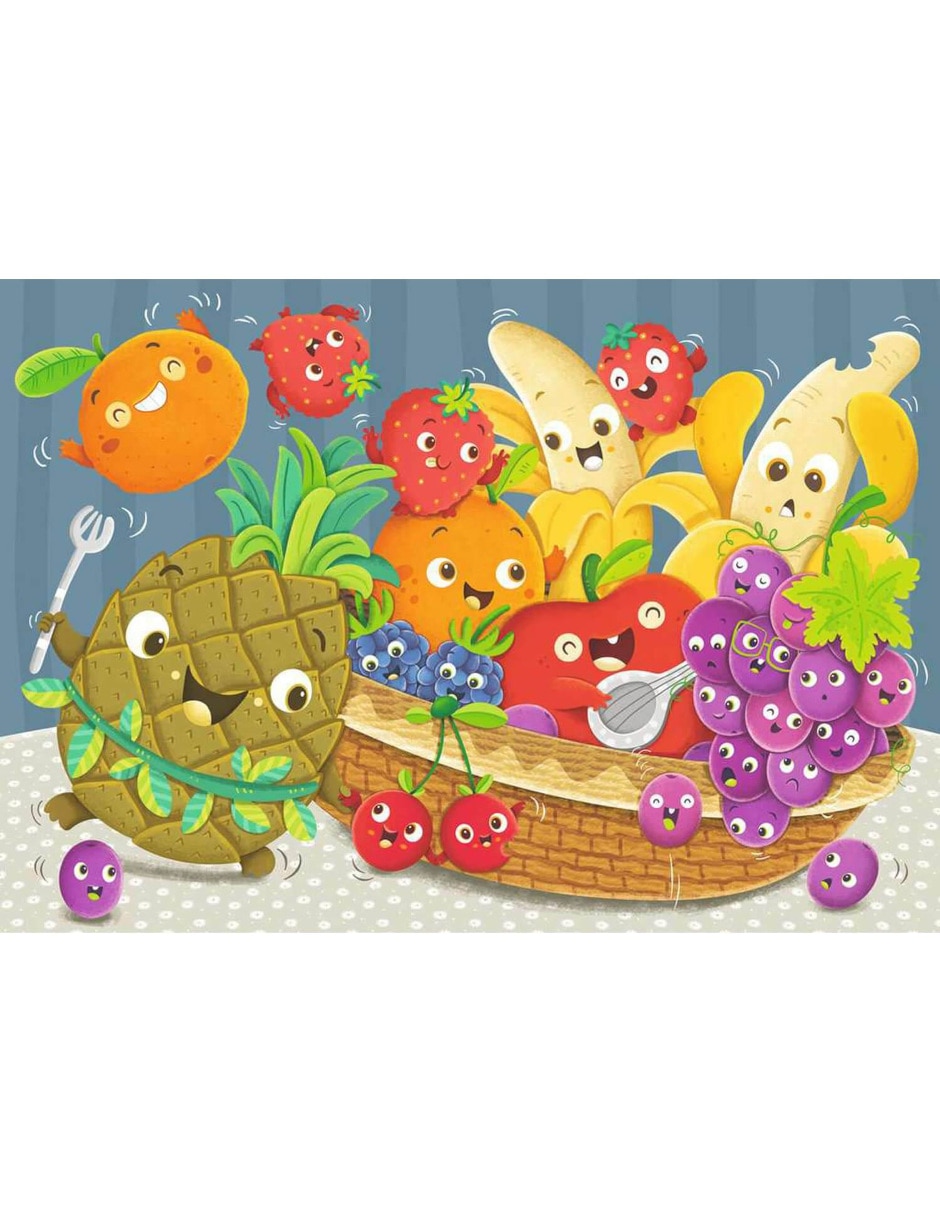 Set rompecabezas Frutas y Verduras Alegres Ravensburger 48 piezas