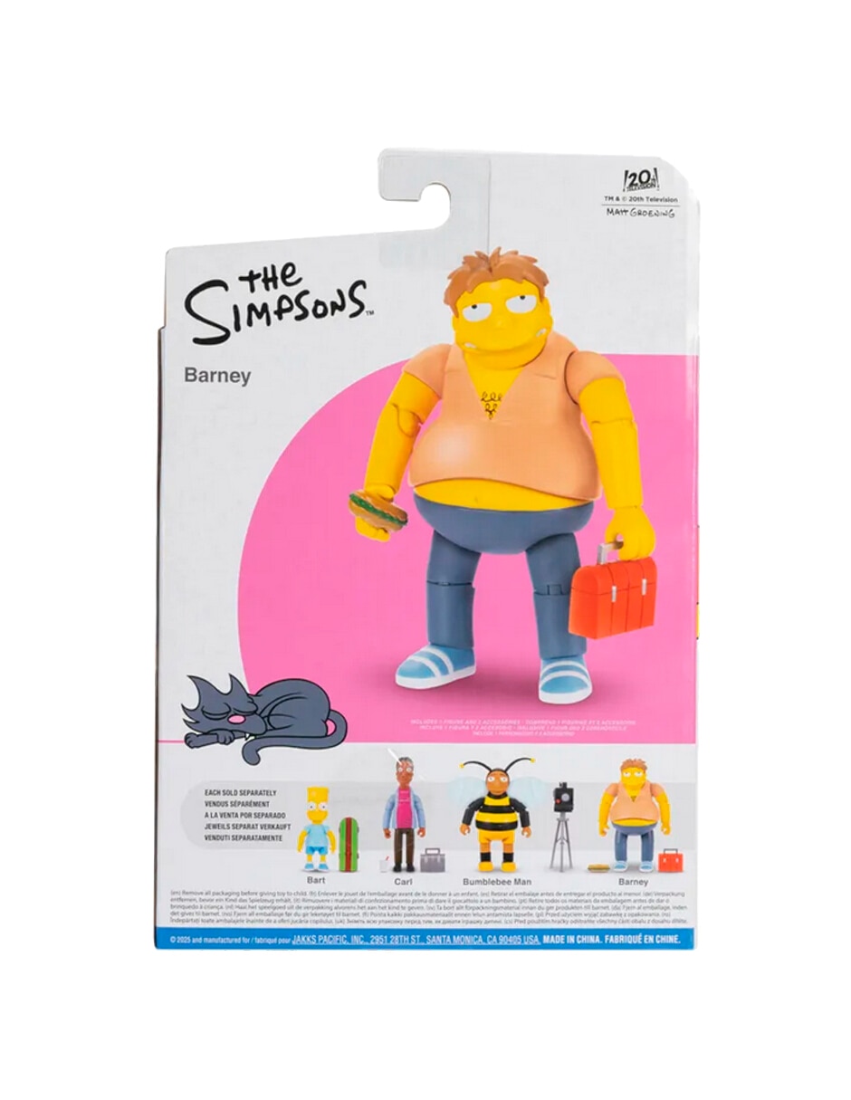 Figura de colección articulada Los Simpson Barney collectors Jakks Pacific