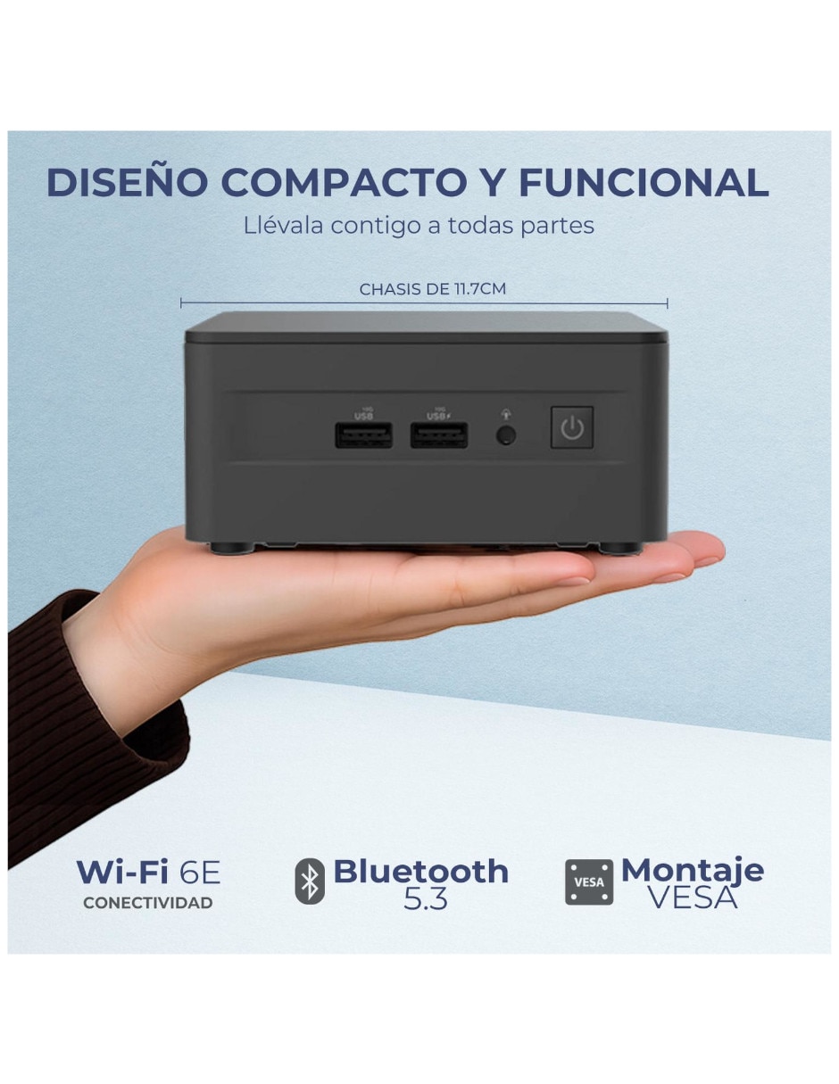 Mini PC Asus CNUC13P-Ci316512M27TM Intel Core i3 Integrada 16 GB RAM 512 GB SSD