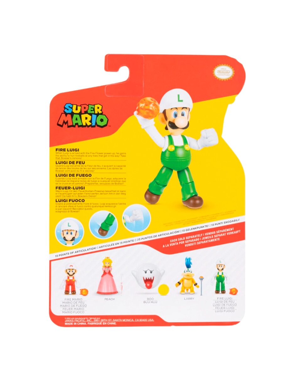 Figura de colección articulada super mario fire luigi collectors Jakks Pacific