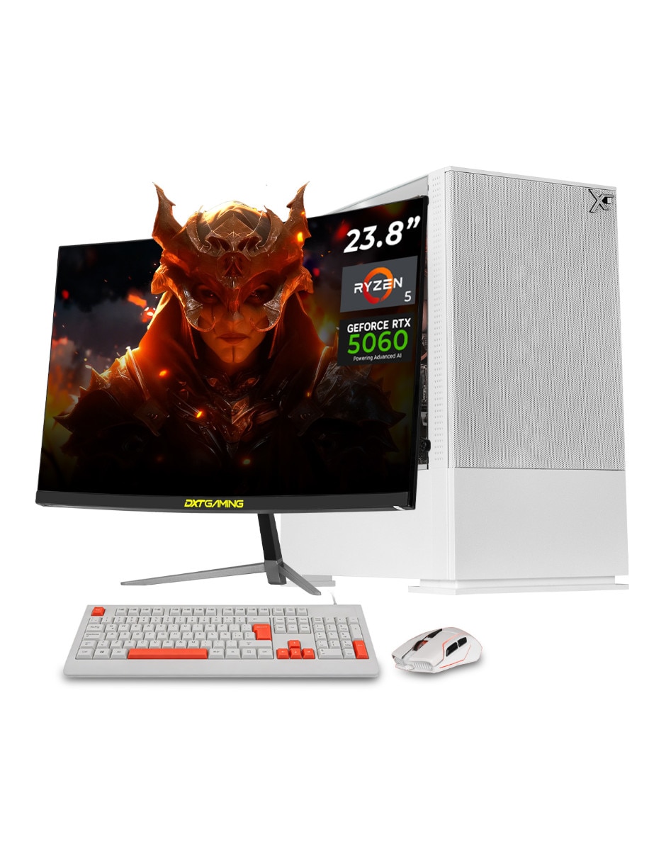 XTREME PC GAMING Computadora gamer Xtreme Pc Gaming XTPCR516GB5060MAFW 23.8 pulgadas Full HD AMD Ryzen 5 NVIDIA GeForce RTX 5060 16 GB RAM 1 TB SSD