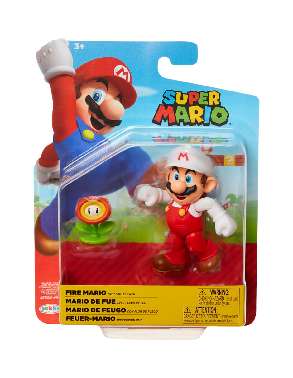Figura de colección articulada Super Mario Fire Mario Collectors Jakks Pacific