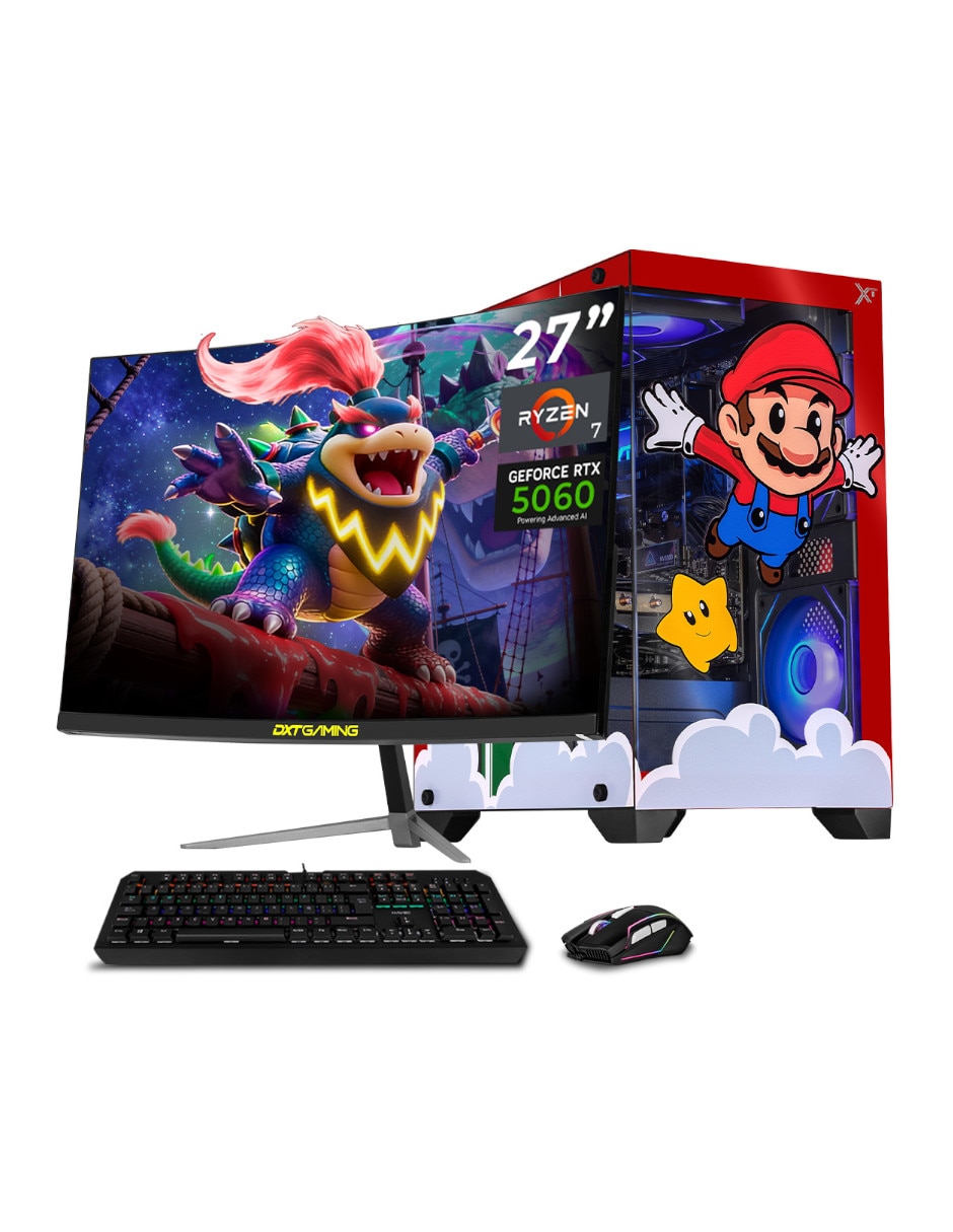 Computadora gamer Xtreme Pc Gaming XTPCR716GB5060MMG 27 pulgadas Full HD AMD Ryzen 7 NVIDIA GeForce RTX 5060 16 GB RAM 1 TB SSD