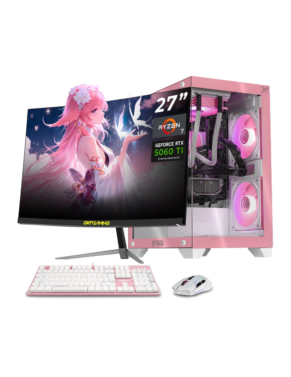 Computadora gamer Xtreme Pc Gaming XTPCR732GB5060TIMCHP 27 pulgadas Full HD AMD Ryzen 7 NVIDIA GeForce RTX 5060 Ti 32 GB RAM 1 TB SSD