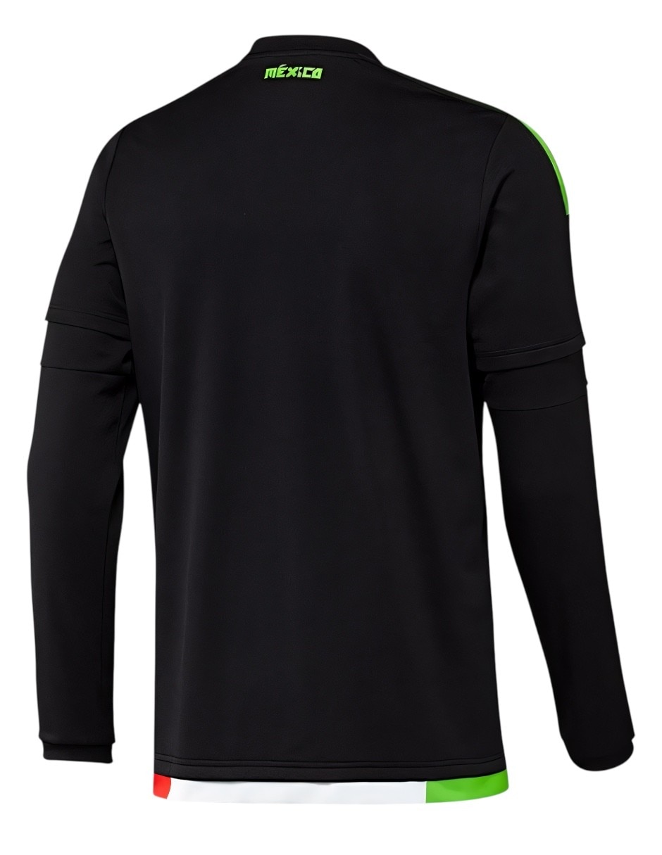 Jersey de Selección Nacional de México visitante de manga larga Adidas jugador para hombre
