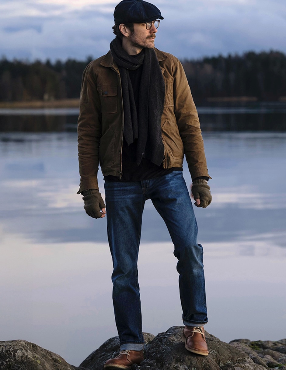 Chamarra Casual LASTWOLF No de Piel Sin capucha para hombre