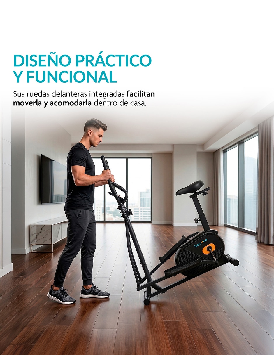 Bicicleta fija Elíptica hierro 3