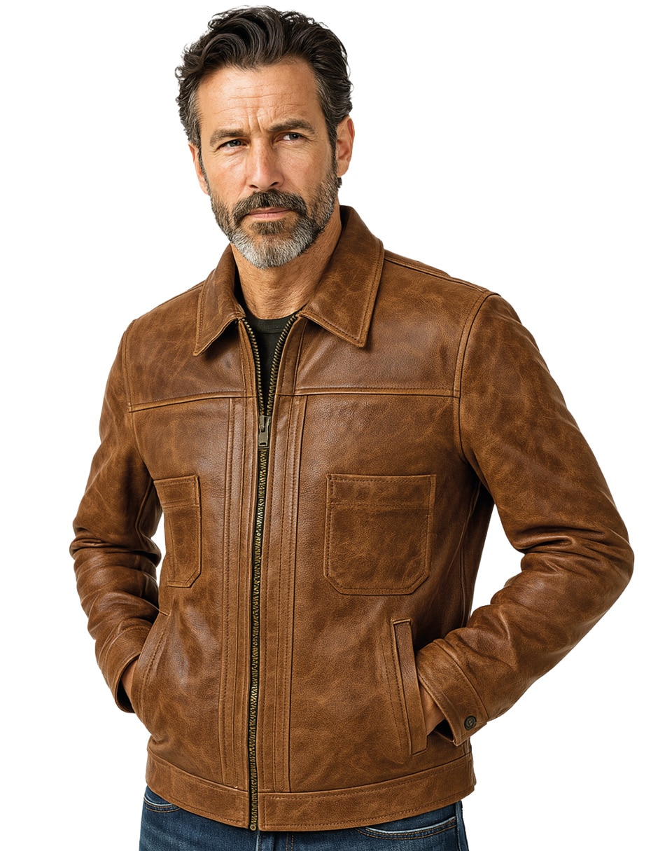 Chamarra Casual LASTWOLF No de Piel Sin capucha para hombre